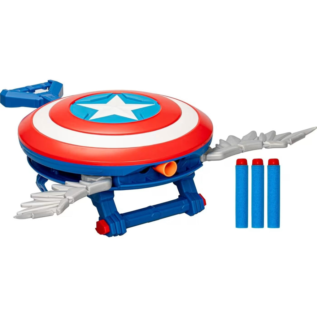 Hasbro Marvel Avengers Marvel Captain America Brave New World Nerf Skyshot Blaster, Ασπίδα F9302