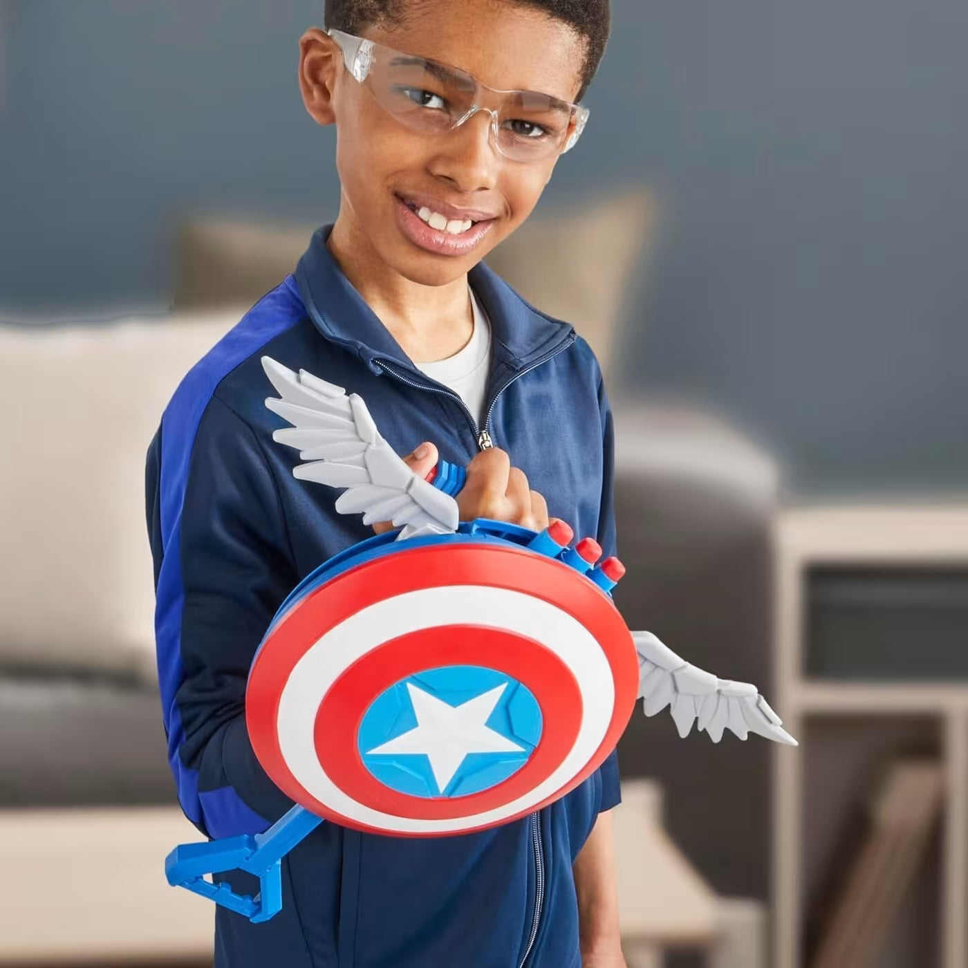 Hasbro Marvel Avengers Marvel Captain America Brave New World Nerf Skyshot Blaster, Ασπίδα F9302
