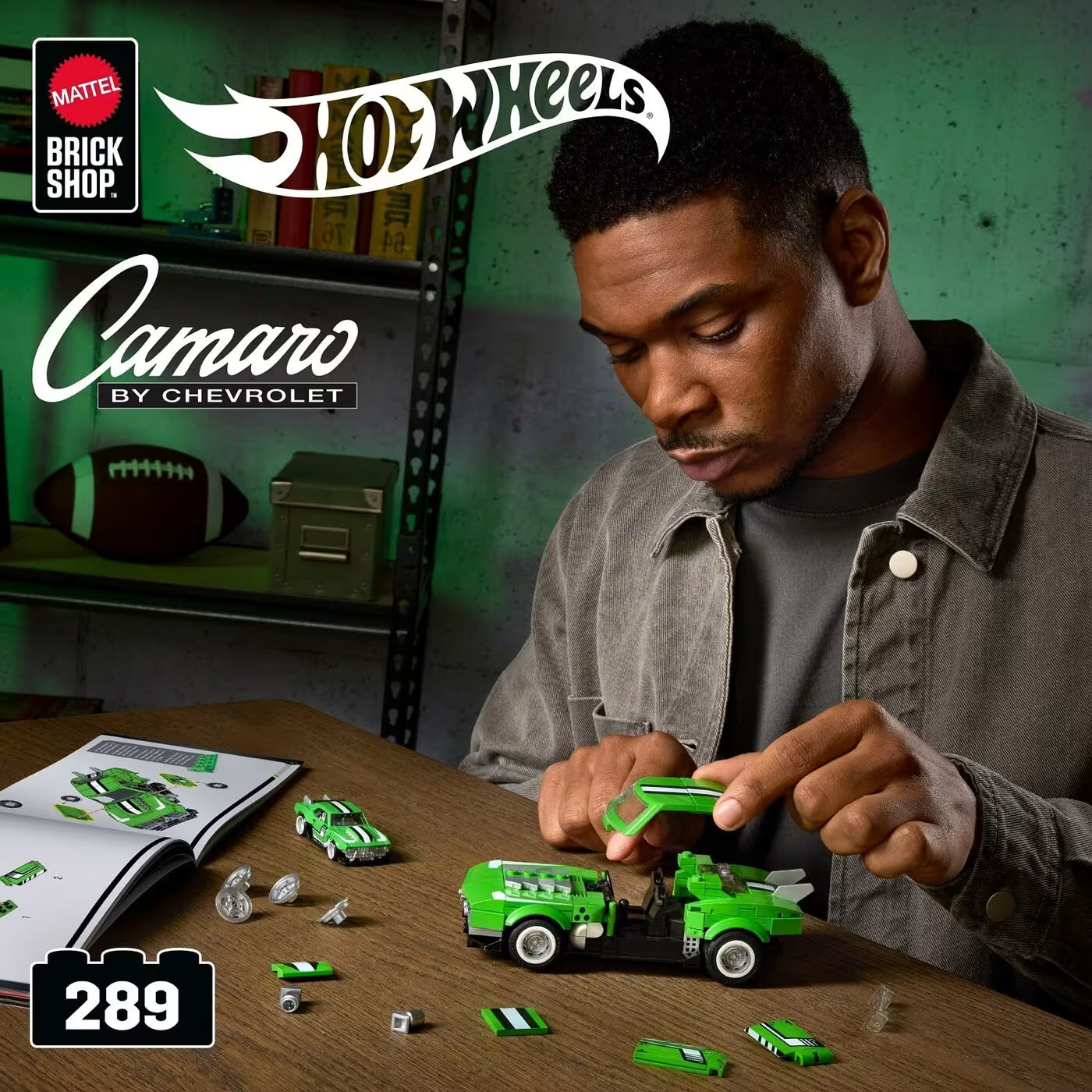 Mattel Mattel Brick Shop Hot Wheels Custom ’68 Camaro Building Toy Kit (289 Pieces), For Collectors JFT16