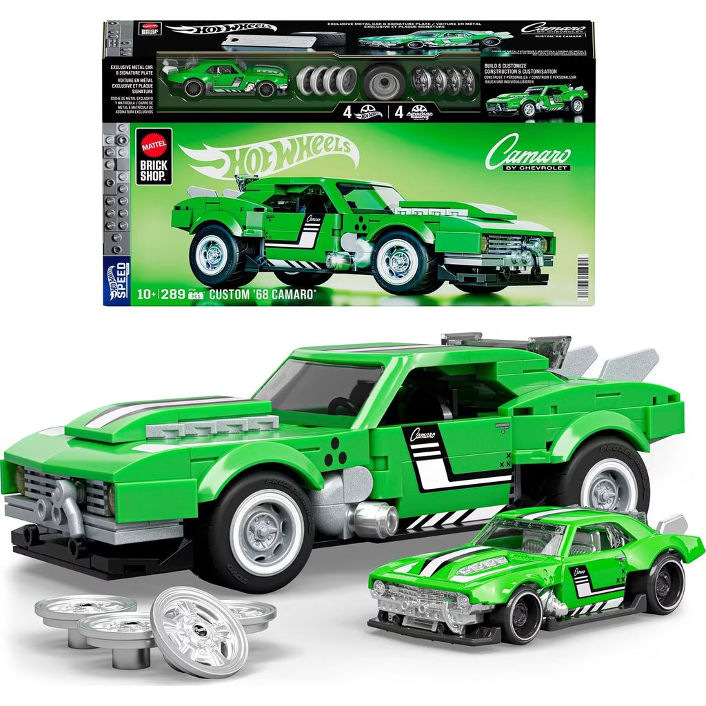 Mattel Mattel Brick Shop Hot Wheels Custom ’68 Camaro Building Toy Kit (289 Pieces), For Collectors JFT16