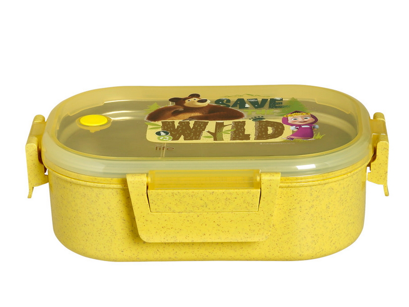 Ecolife Φαγητοδοχείο 900ml  με χώρισμα 'Masha - Save The Wild' 33-BO-9000