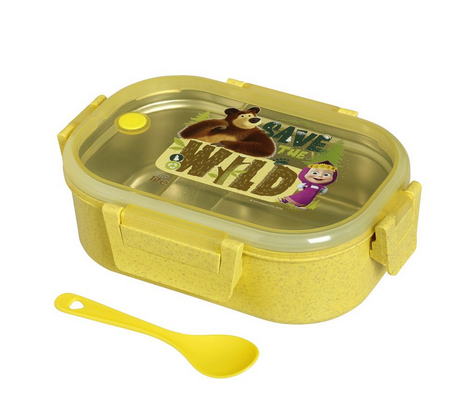 Ecolife Φαγητοδοχείο 900ml  με χώρισμα 'Masha - Save The Wild' 33-BO-9000