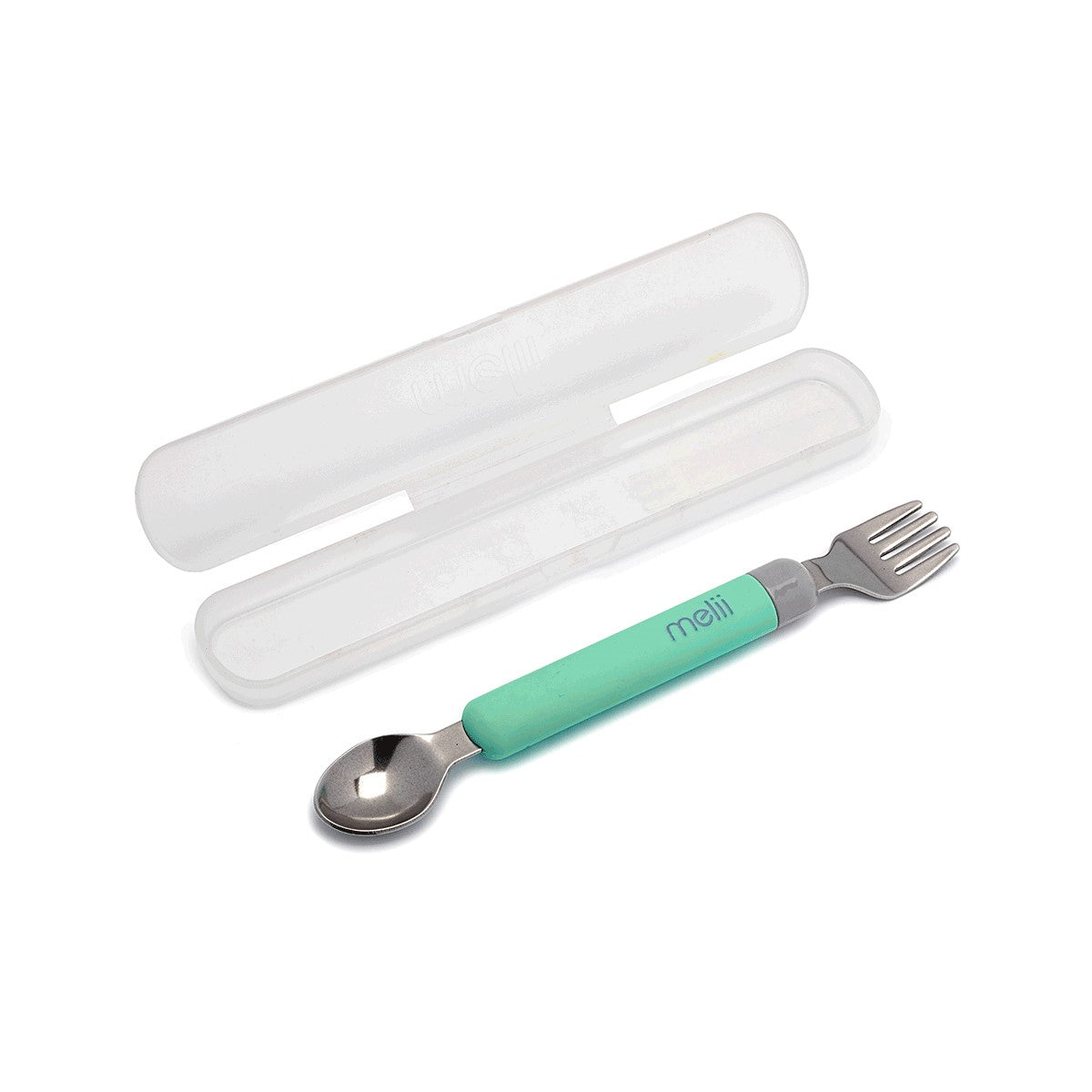 Melii  Κουταλοπίρουνο Spork On the Go (σε θήκη) – Mint/Grey MEL11250