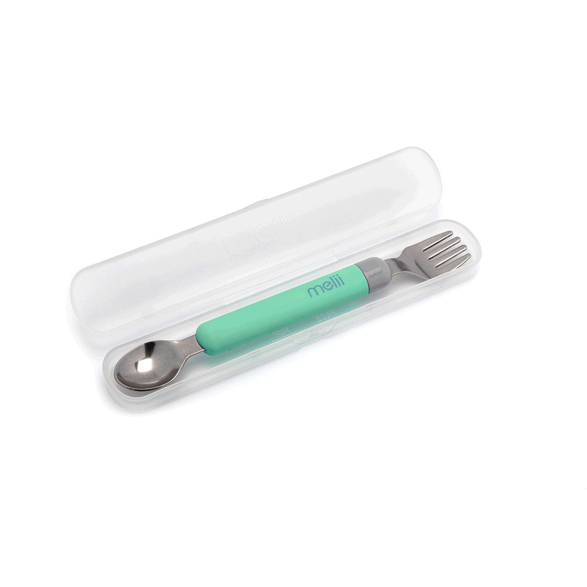 Melii  Κουταλοπίρουνο Spork On the Go (σε θήκη) – Mint/Grey MEL11250