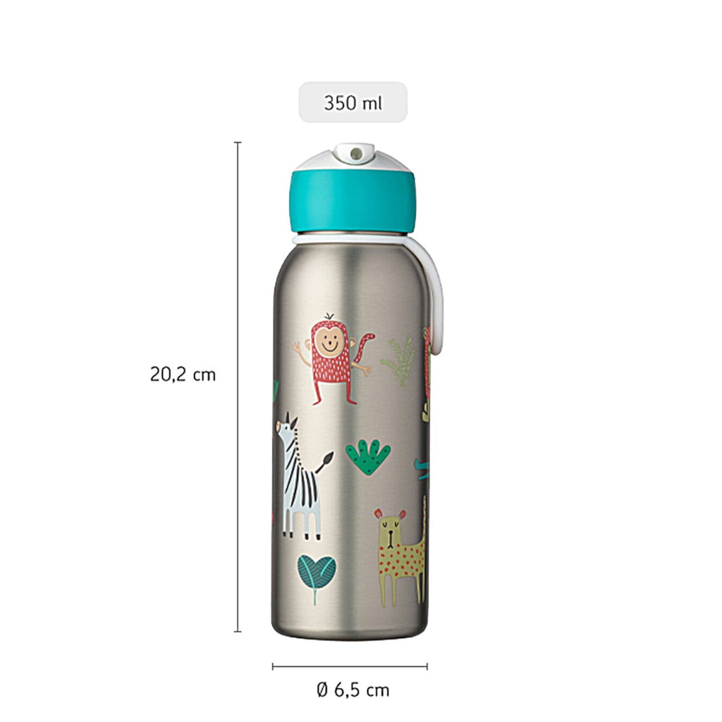 LITTLE DUTCH. Ανοξείδωτο μπουκάλι - θερμός flip-up campus 350 ml - Fairy Garden
