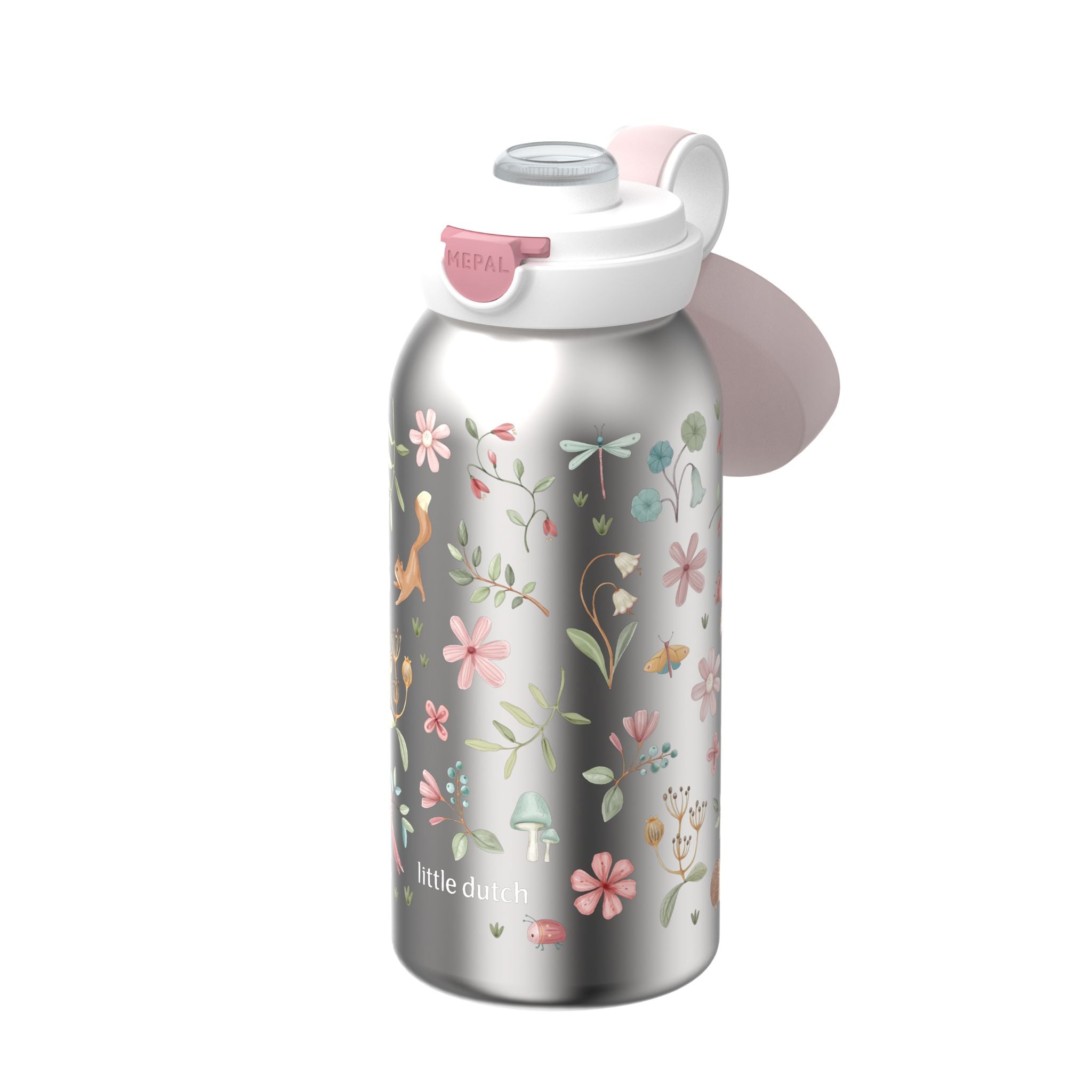 LITTLE DUTCH. Ανοξείδωτο μπουκάλι - θερμός flip-up campus 500 ml - Fairy Wonders