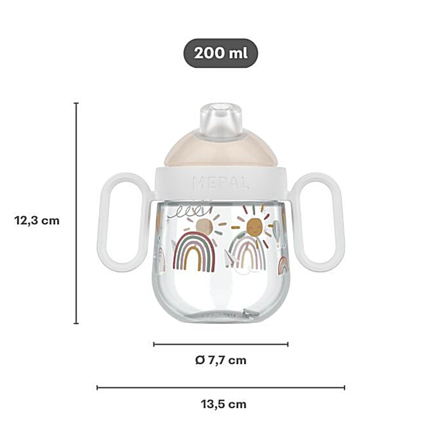 LITTLE DUTCH. Εκπαιδευτικό ποτηράκι με χειρολαβές Mio 200 ml - Fairy Garden