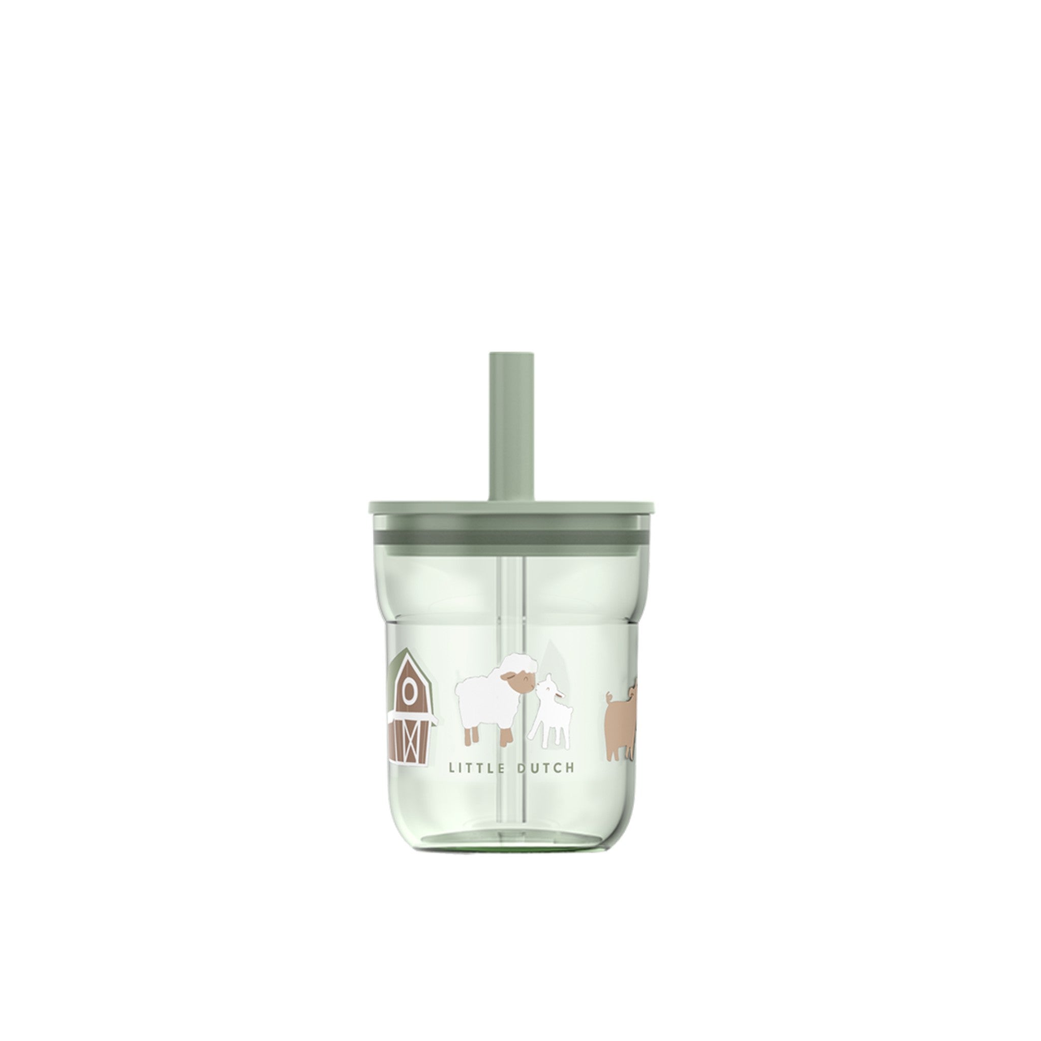LITTLE DUTCH. Παιδικό ποτήρι με καλαμάκι Mio 250 ml - Little Farm