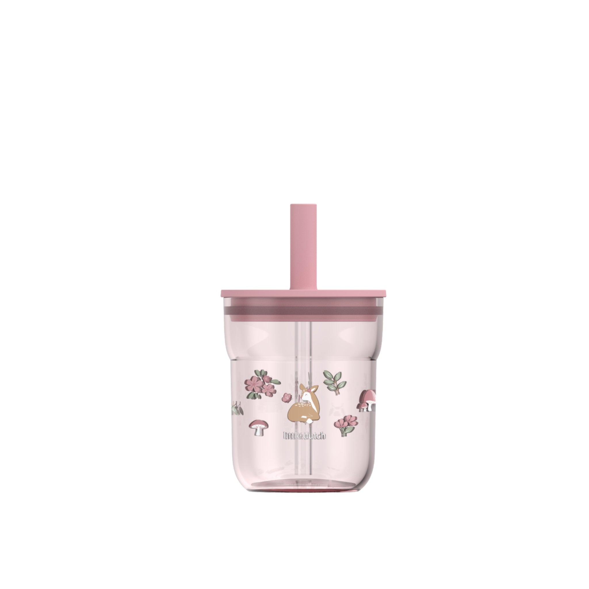 LITTLE DUTCH. Παιδικό ποτήρι με καλαμάκι Mio 250 ml - Fairy Garden
