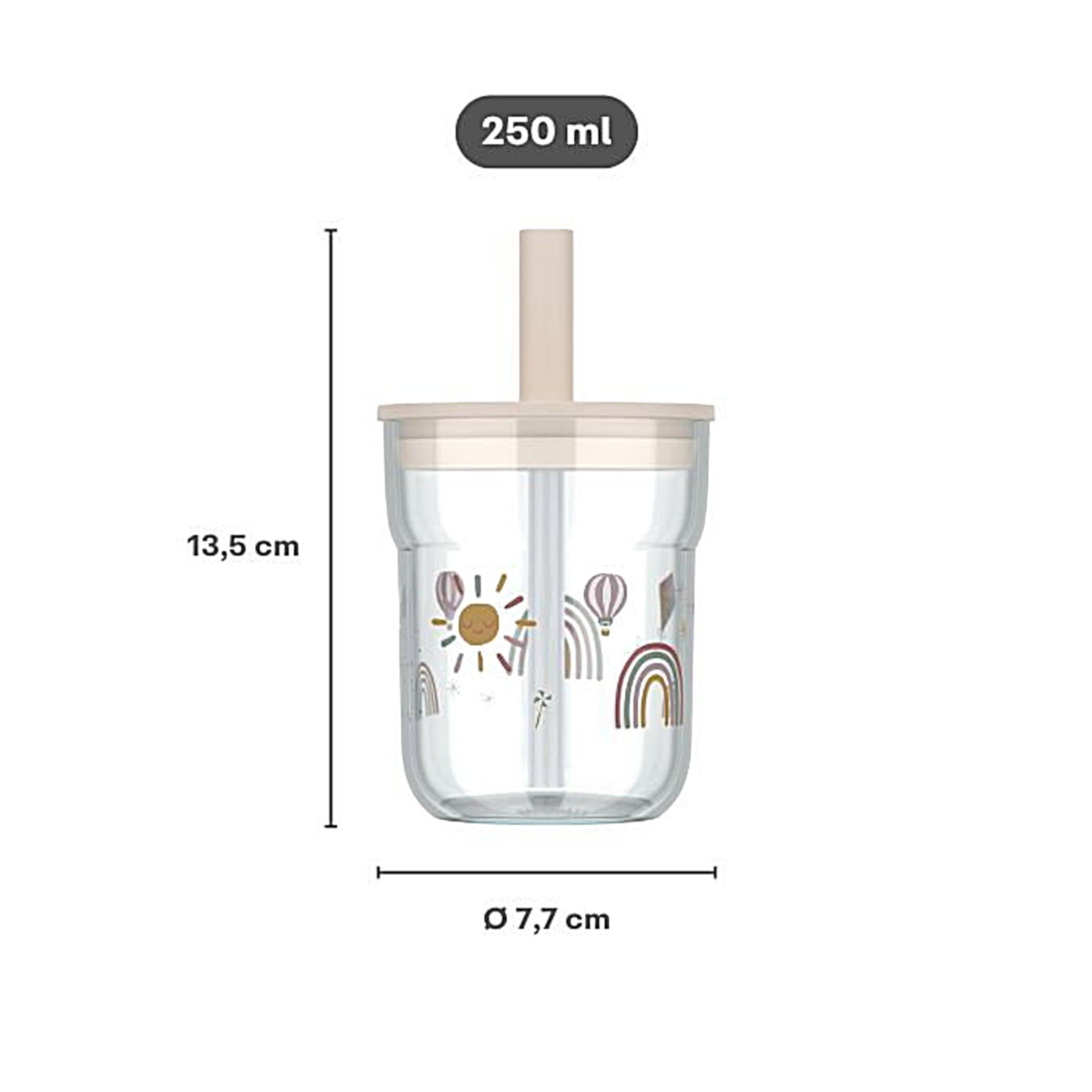 LITTLE DUTCH. Παιδικό ποτήρι με καλαμάκι Mio 250 ml - Fairy Garden