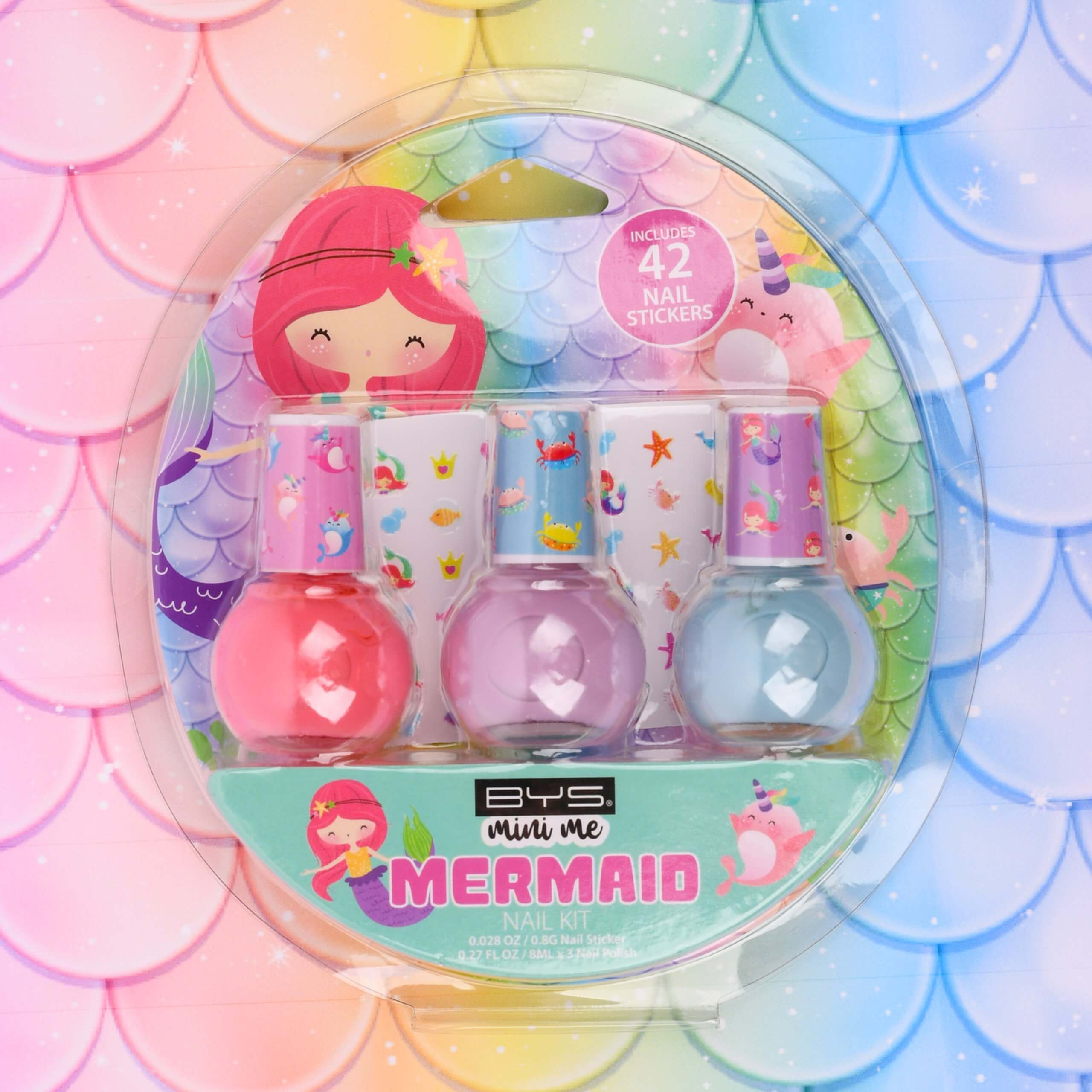 Mermaid - Nail Polish x3 &amp; 42 Stickers | Mini Me