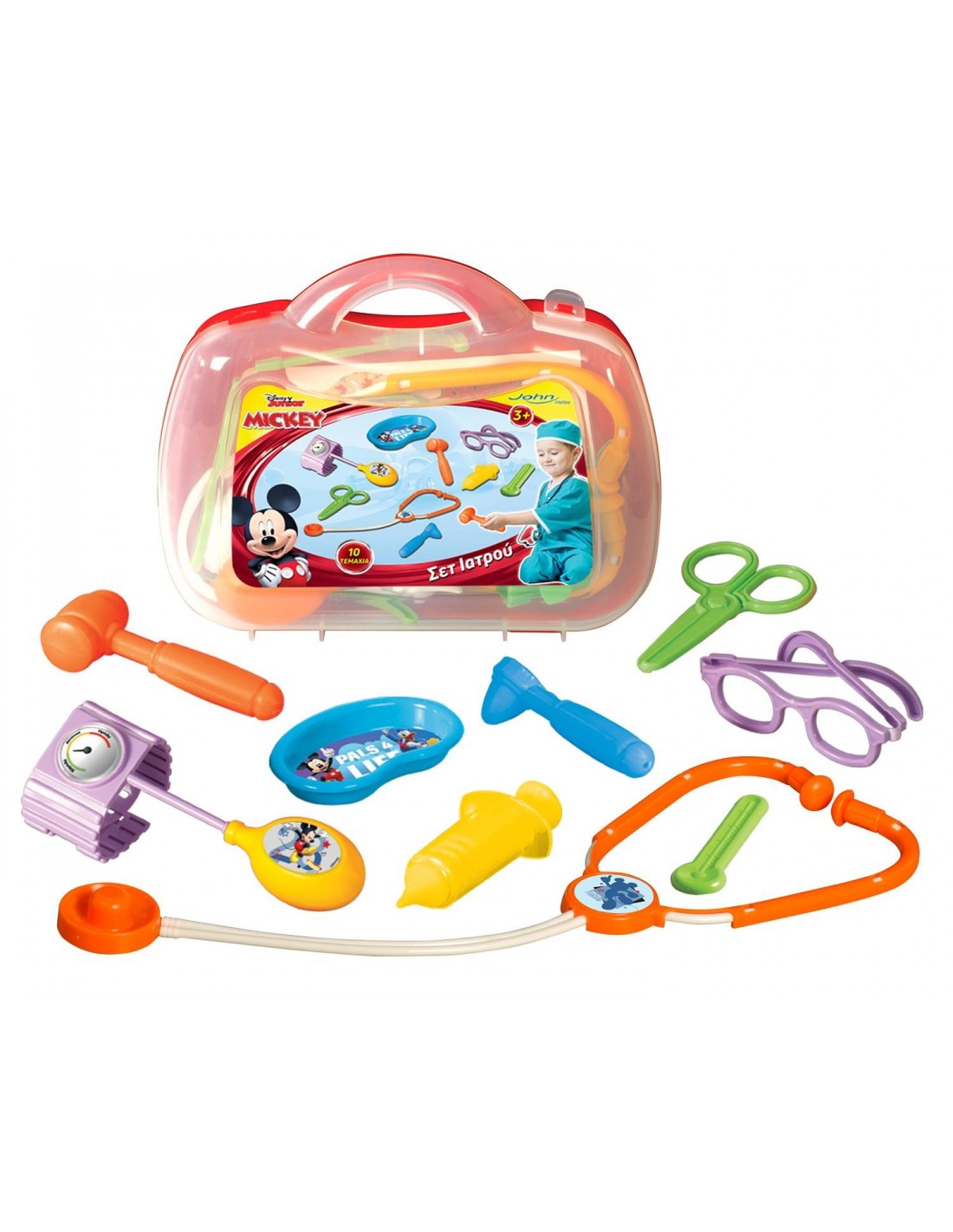 John Mickey Mouse Σετ Ιατρού – Ιατρική Τσάντα 10 Τεμαχίων 03544WD