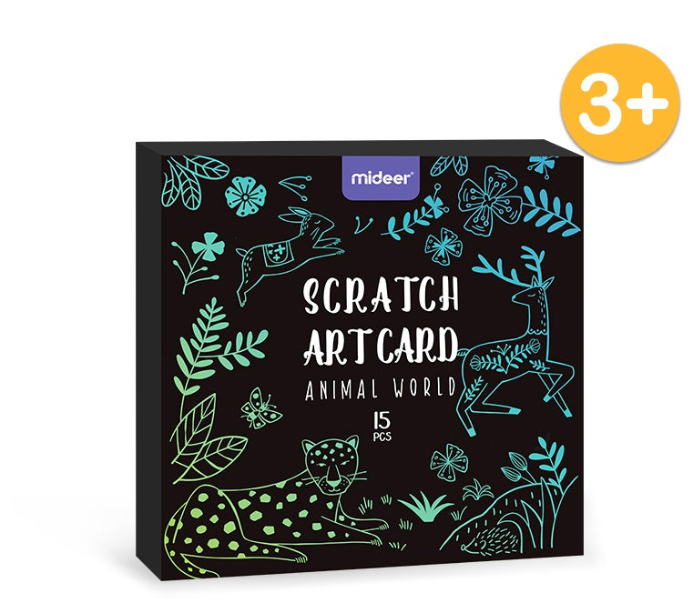 MIDEER | Scratch Art Card Animal