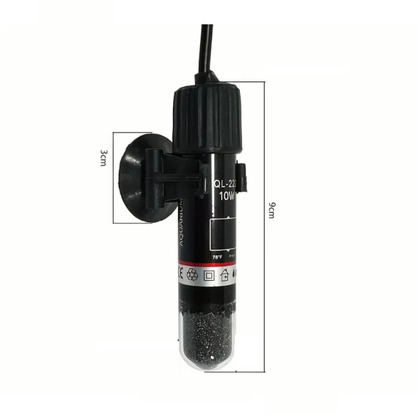 Super Mini Thermal Εξαιρετικά Μικρός 9cm θερμαντήρας Γυάλας 10w