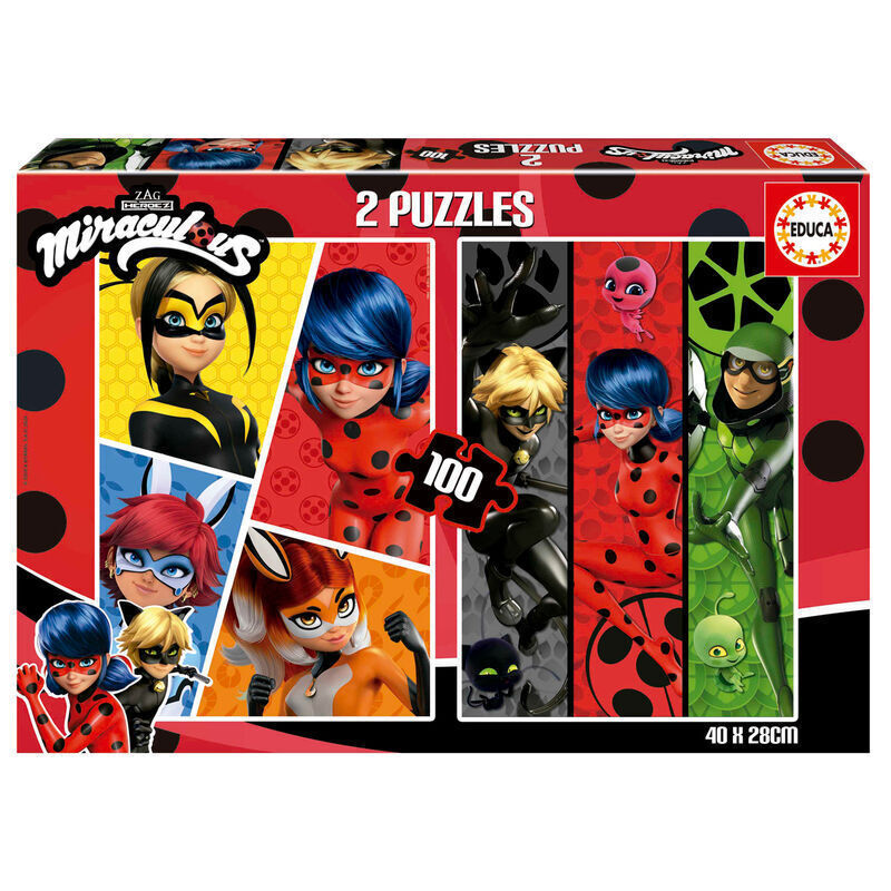 Educa Miraculous Ladybug Puzzle 2x100 pcs
