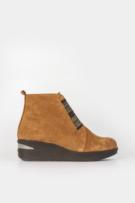 Walkme μποτάκι suede ταμπά