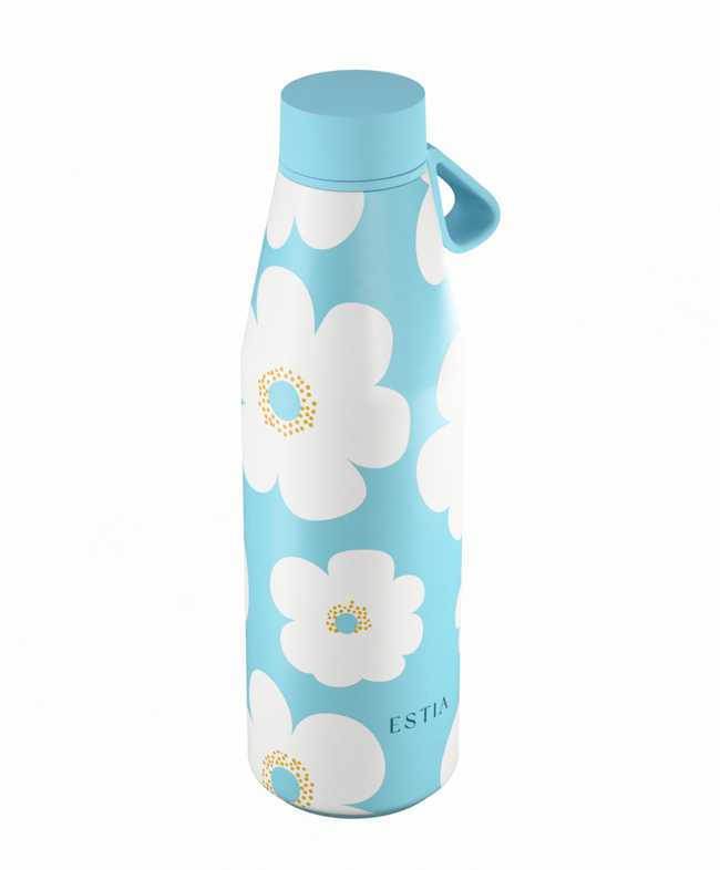 Estia Μπουκάλι Θερμός 500ml  Save The Aegean Flow BLUE DAISY  01-42189