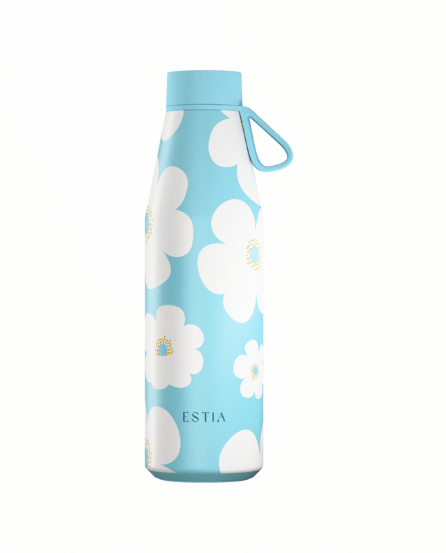 Estia Μπουκάλι Θερμός 500ml  Save The Aegean Flow BLUE DAISY  01-42189