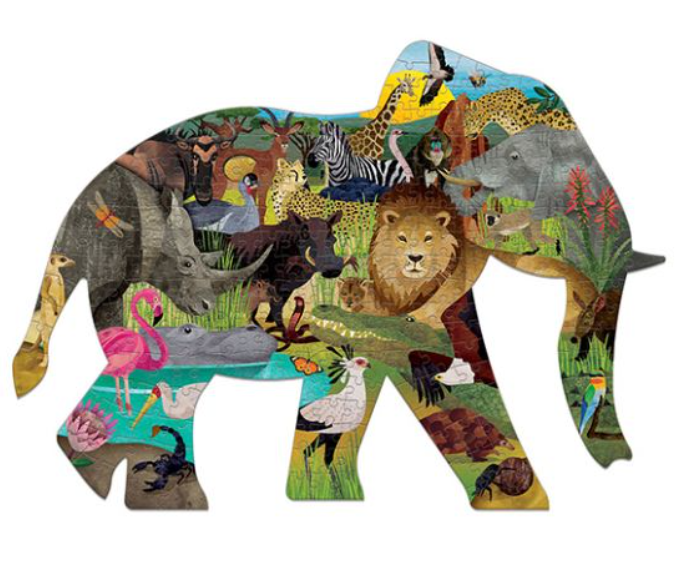 Mudpuppy African Safari 300 Piece Shaped Puzzle BER-356663