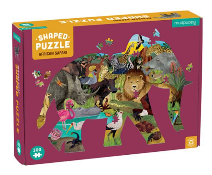 Mudpuppy African Safari 300 Piece Shaped Puzzle BER-356663