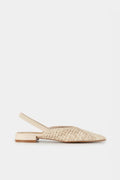 Mules Amara Ψάθα Slingback Μπεζ
