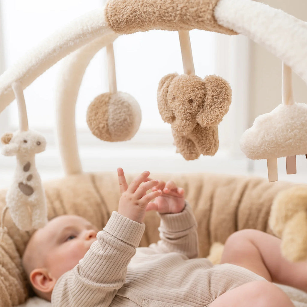 TEDDY. Στρωματάκι δραστηριοτήτων με γυμναστήριο &amp; περιμετρικό μαξιλάρι