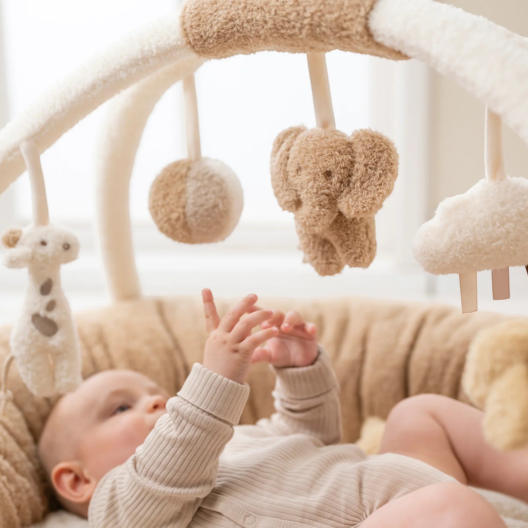 TEDDY. Στρωματάκι δραστηριοτήτων με γυμναστήριο &amp; περιμετρικό μαξιλάρι
