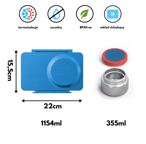 OmieBox® UP Δοχείο φαγητού -Θερμός Cosmic Blue OMUP05