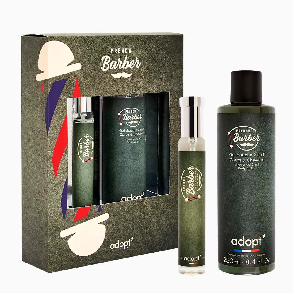 French Barber Gift Box Eau De Parfum 30ml - Shower Gel | Adopt