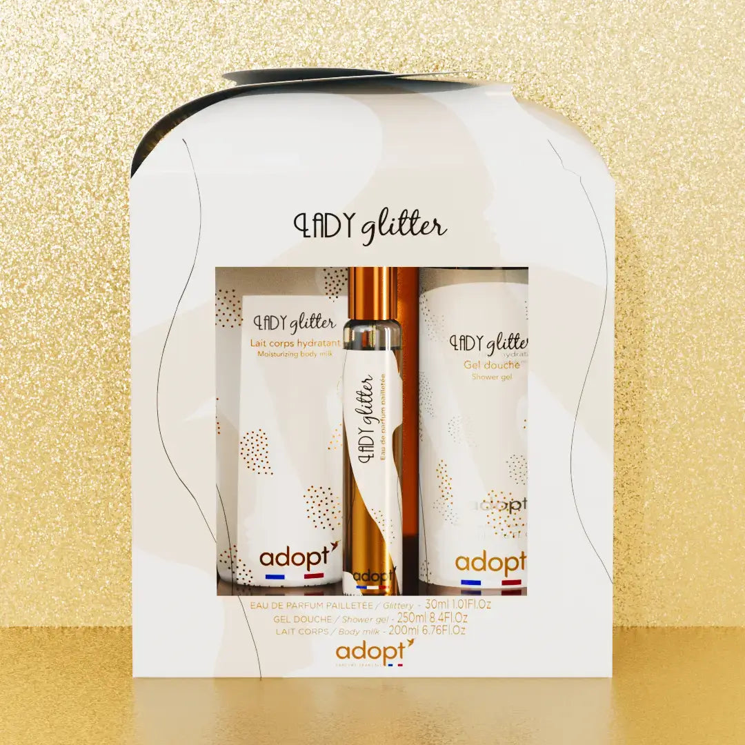 Lady Glitter Gift Box Eau De Parfum - Shower Gel - Body Milk | Adopt