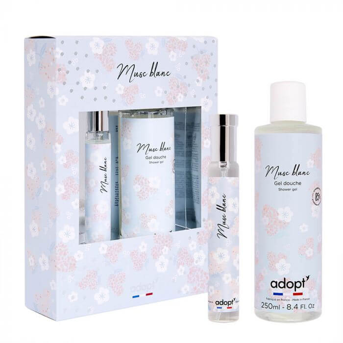Musc Blanc Gift Box Eau De Parfum 30ml - Shower Gel | Adopt