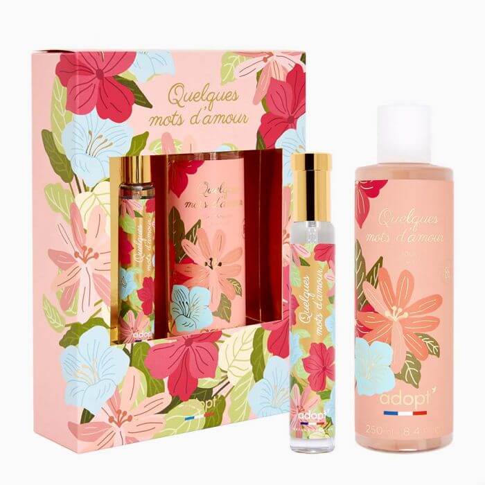 Quelques mots d'amour Gift Box Eau De Parfum 30ml - Shower Gel | Adopt