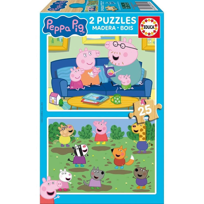 Educa Ξύλινο Παιδικό Puzzle Peppa Pig 2x25