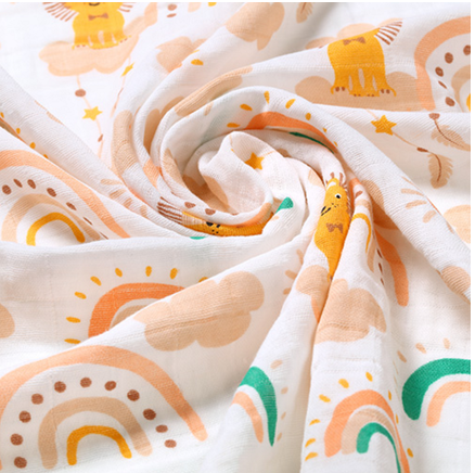 BabyOno Βαμβακερές πάνες αγκαλιάς - μουσελίνες 70x70 cm Rainbow (Σετ 3 τμχ) BN348/08