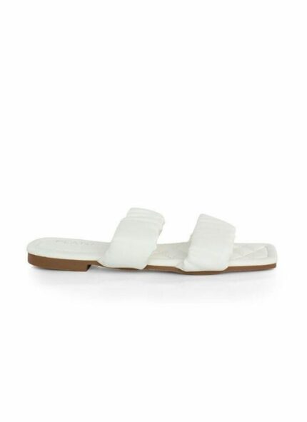 Παντόφλα Arlette flat λάστιχο λευκό