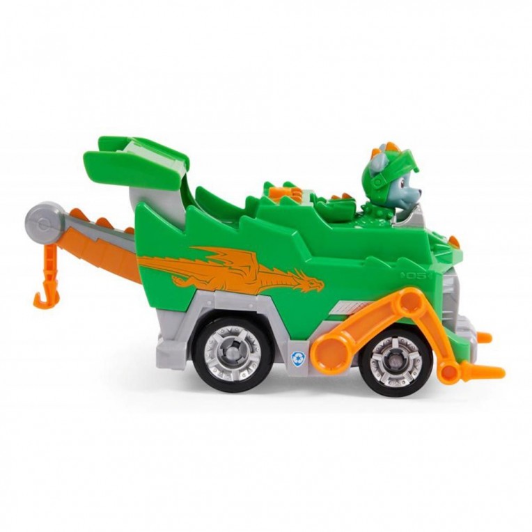 Paw Patrol Rescue Knights Deluxe Όχημα και Κουταβάκι Rocky