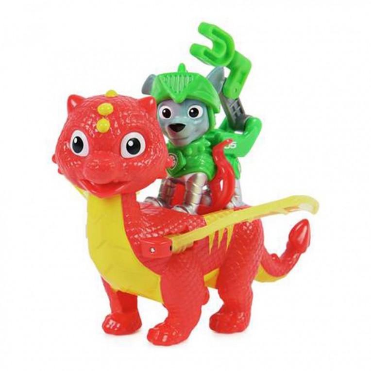 Paw Patrol Rescue Knights Φιγούρες Rocky και Dragon Flame