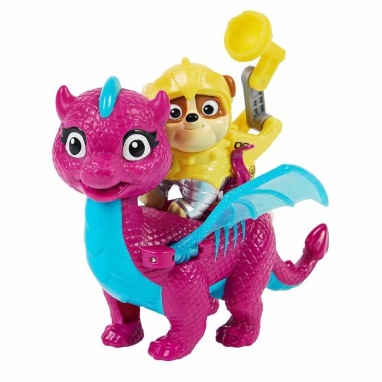 Paw Patrol Rescue Knights Φιγούρες Rubble και Dragon Blizzie