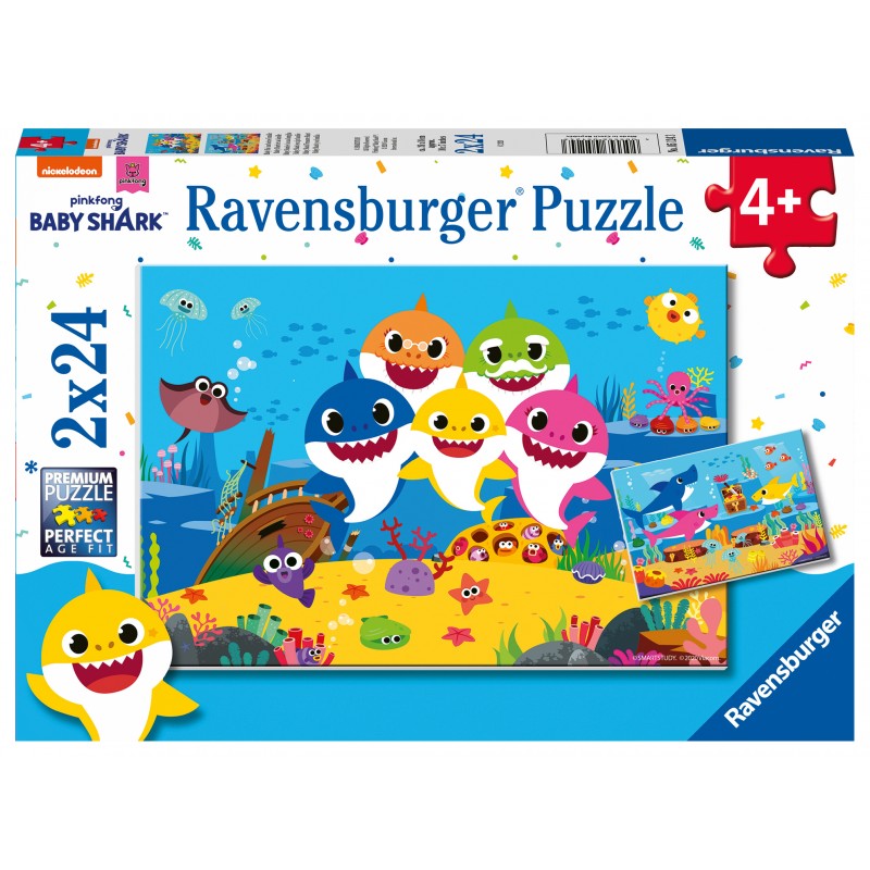 Ravensburger Παζλ 2X24 Τεμ. Baby Shark 05124