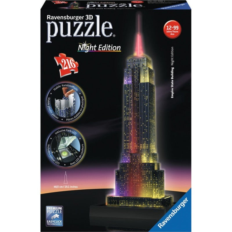 Ravensburger Παζλ 3D 216Τμχ Empire State Building Εκδοση 12566