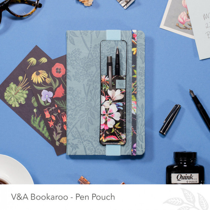ΣΤΗΡΙΓΜΑ ΣΤΥΛΟ ΒΙΒΛΙΟΥ IF BOOKAROO POUCH V&A BLACK FLORAL