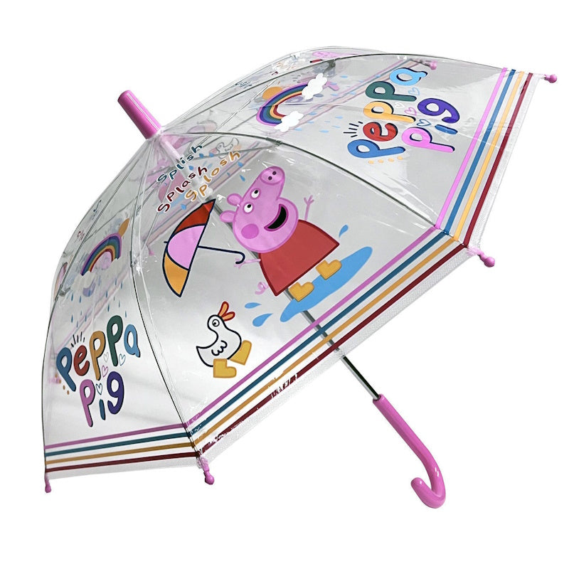 Chanos Παιδική Ομπρέλα 38cm Μπαστούνι απλή Poe Peppa Pig