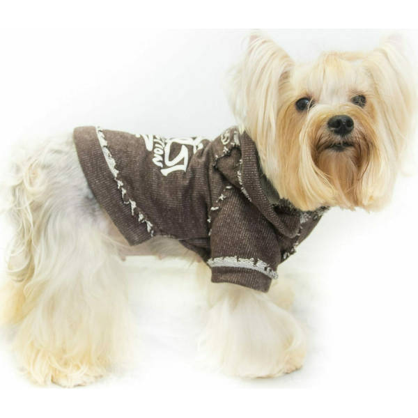 Dog Collection - Ρούχο Σκύλου Με Κουκούλα Καφέ Medium 35cm