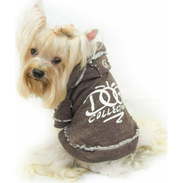 Dog Collection - Ρούχο Σκύλου Με Κουκούλα Καφέ Medium 35cm