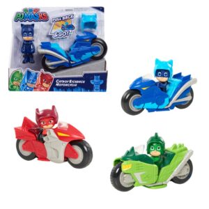 GIOCHI PREZIOSI PJ Masks Kickback Μηχανή Με Φιγούρα – 3 Σχέδια PJMB8000