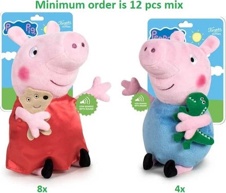 Λούτρινο με ήχους 27εκ Peppa Pig Play by Play 2 Σχέδια -1 Τεμ (PBP18600)