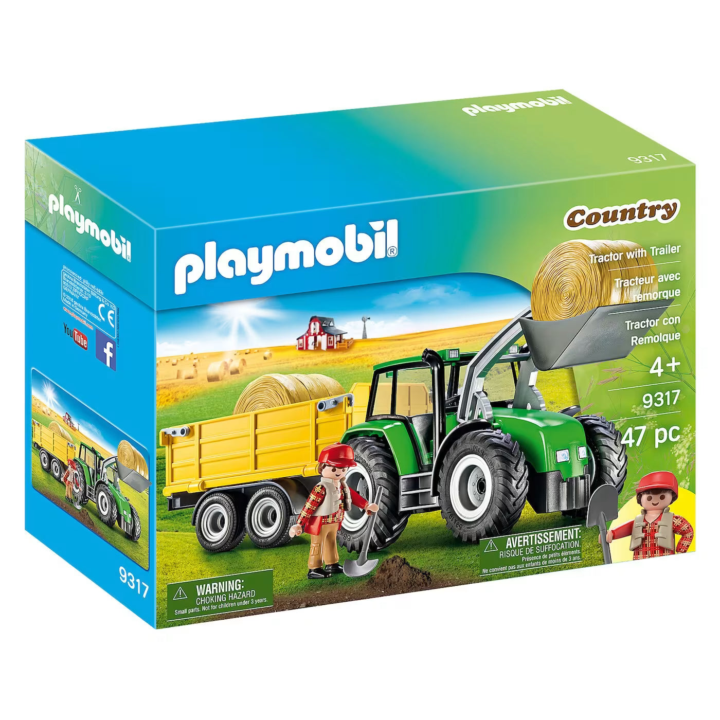 Playmobil Τρακτερ Με Ρυμουλκούμενη Καρότσα 9317