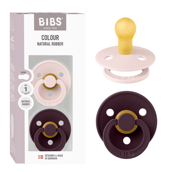 Bibs σετ πιπίλες 2τμχ– Petal/plum – στρόγγυλη No2 120467