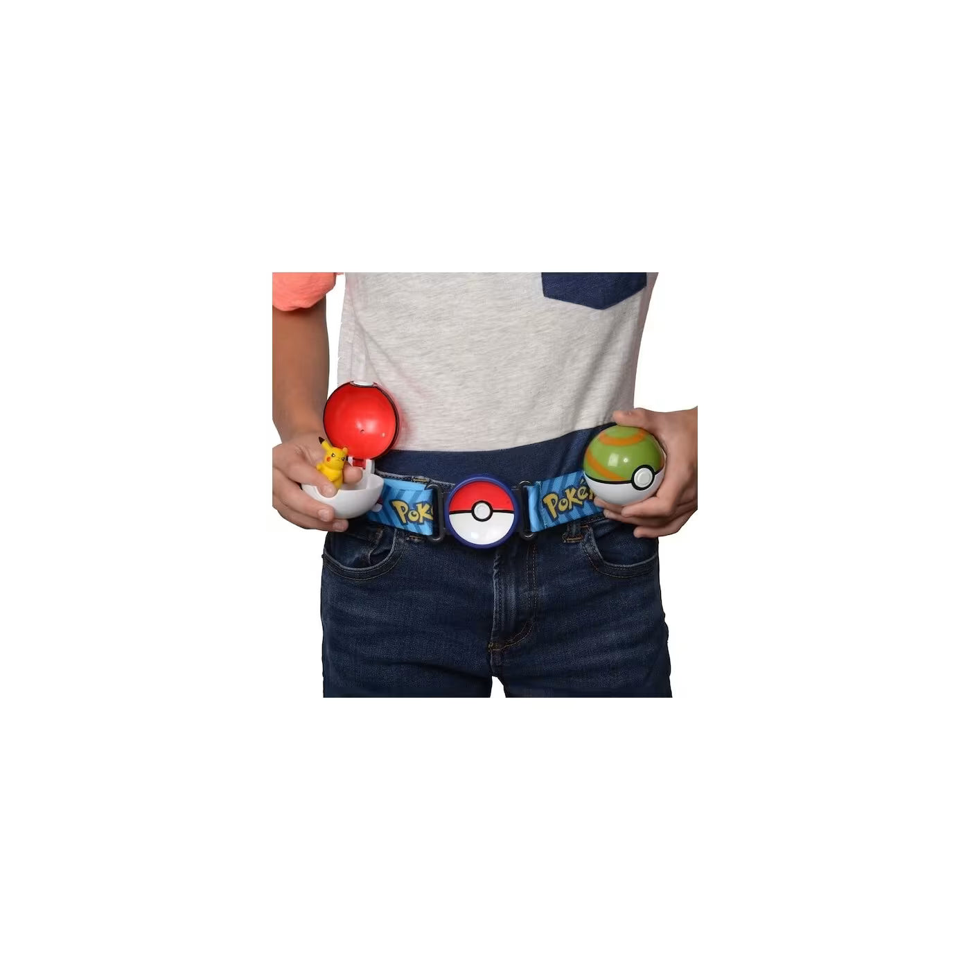 Jazwares Pokemon – Clip N Go Poke Ball Με Ζώνη W15 Pichu With Poke Ball, Quick Ball, And Electric-Type Themed Belt PKW3643, JW095283-W15
