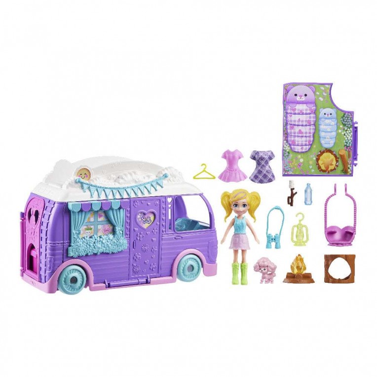 Polly Pocket Glamping Τροχόσπιτο Σετ Παιχνιδιού (JCC32)